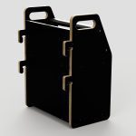 Small Double Stack Shelf Rear Angle View