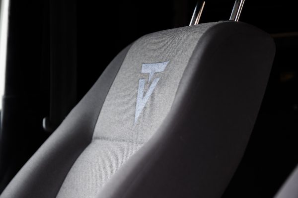 TRX002 Embroidery Seats Closeup